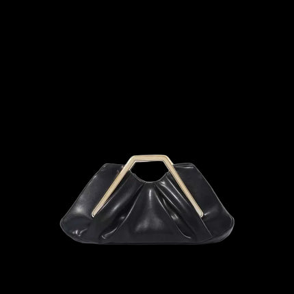 Oriane SVA Drift — Origami Fold Top-Handle Clutch — Color=Black