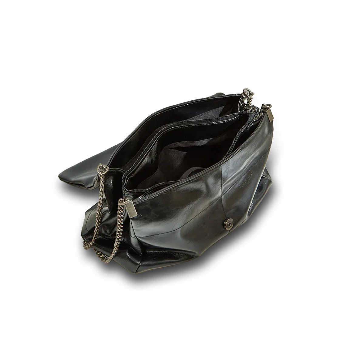 Aster PV Minimal 77 — Chain Shoulder Tote Bag — (nessuna)