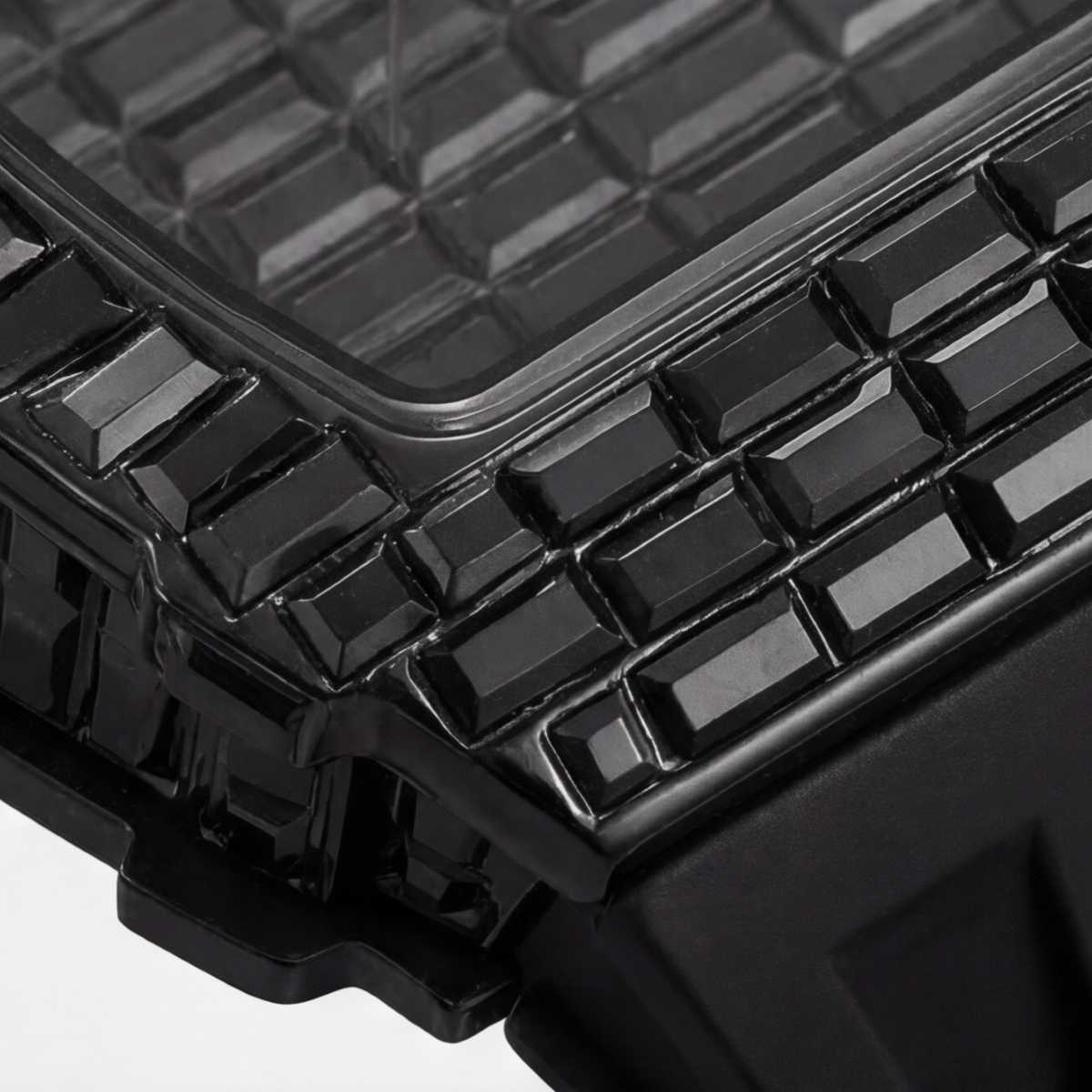 Trillionaire Watch 3 Black — Tonneau-Herren-Quarzuhr mit Baguette-Kristallen und Kautschukarmband