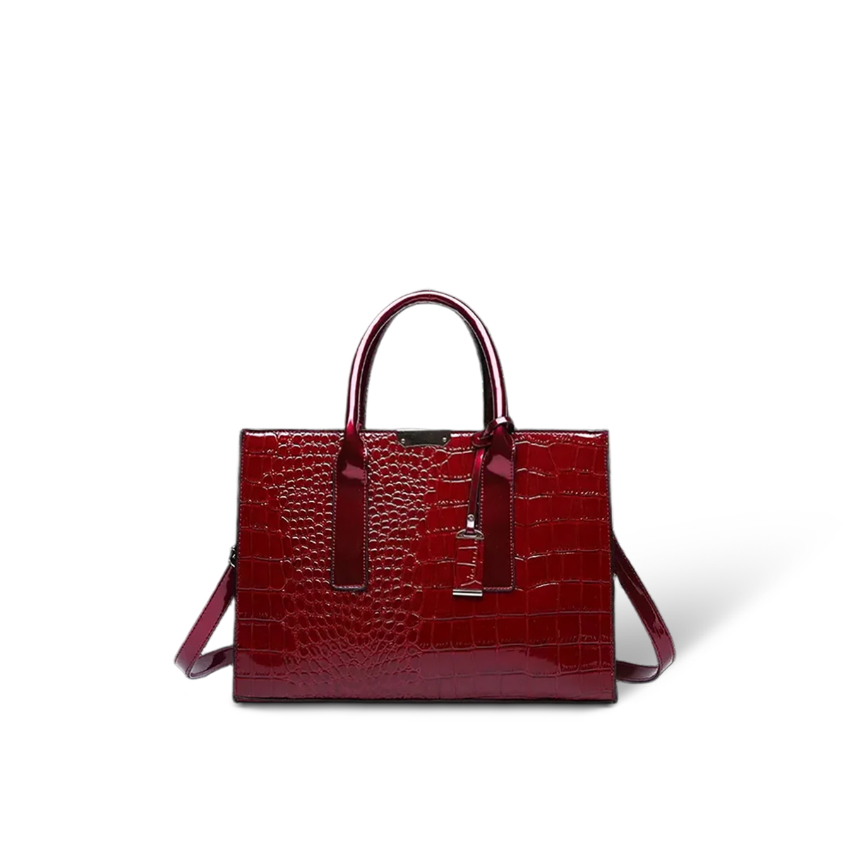 Monroe CR 34 City — Top-Handle Tote Bag — Color=Wine Red