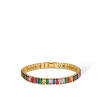 Crystalis B — 6mm Rainbow Pavé Tennis Bracelet — (nessuna)