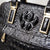 Crokky 1 Black — Genuine Leather Crocodile-Embossed Shell Crossbody Bag