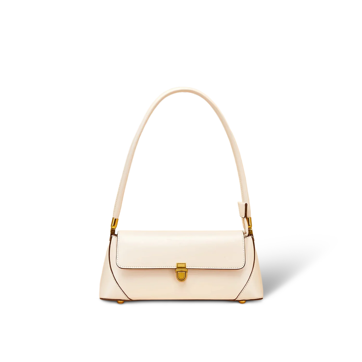 Liora TQ Stream 88 — Underarm Baguette Shoulder Bag — Color=White