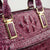 Crokky 1 Purple — Genuine Leather Crocodile-Embossed Shell Crossbody Bag