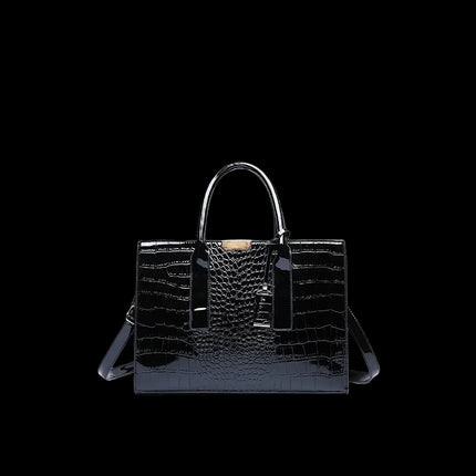 Monroe CR 34 City — Top-Handle Tote Bag — Color=Black