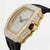Trillionaire Watch 3 Gold — Men's Tonneau Baguette Crystal Quartz Watch with Rubber Strap