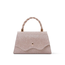 B19 Night — Mini Top-Handle Crossbody Clutch — Color=Champagne