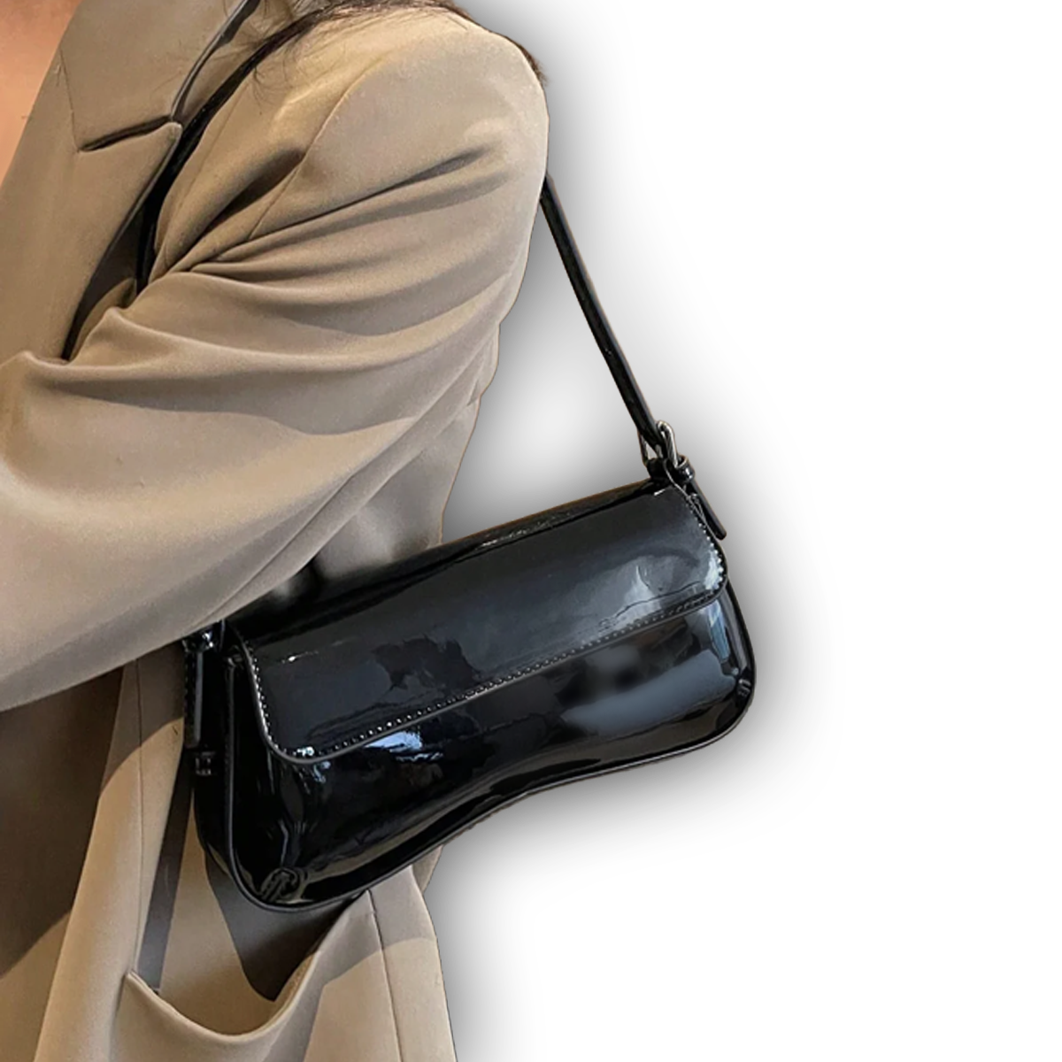 Arlet QS Clean 44 — Slim Baguette Shoulder Bag — (nessuna)