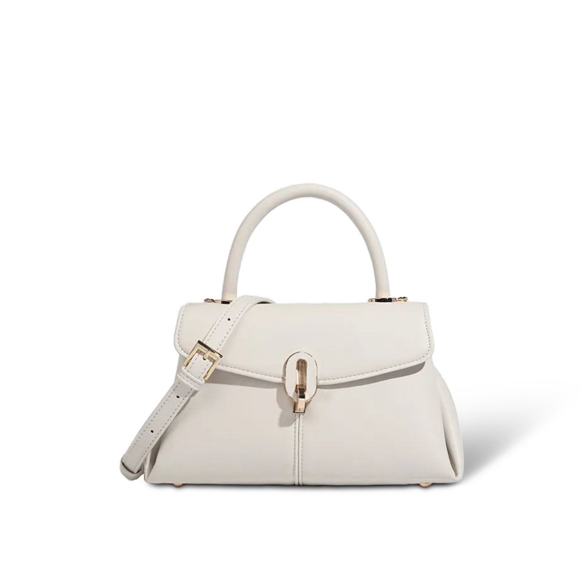 Aria SB — Top-Handle Crossbody — Color=Milky White