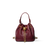 Prysm 1 Burgundy — Genuine Leather Chain Strap Bucket Bag — Color=Burgundy