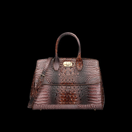 Maelia AV Heritage 28 — Top-Handle Crossbody Bag — Color=ShellBrown