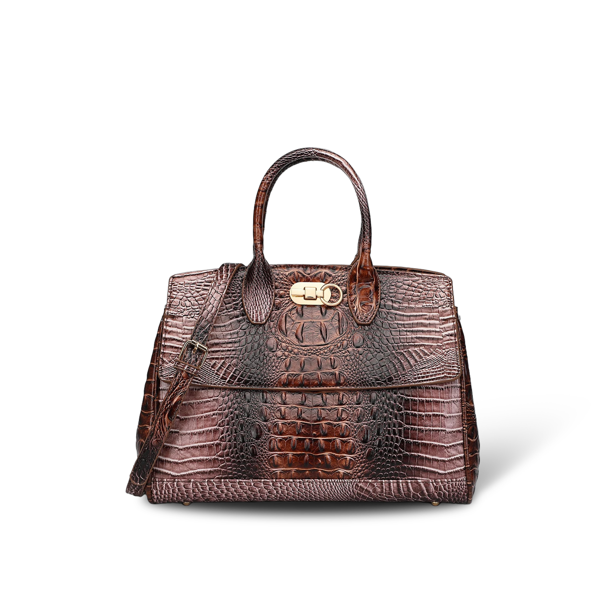 Maelia AV Heritage 28 — Top-Handle Crossbody Bag — Color=ShellBrown