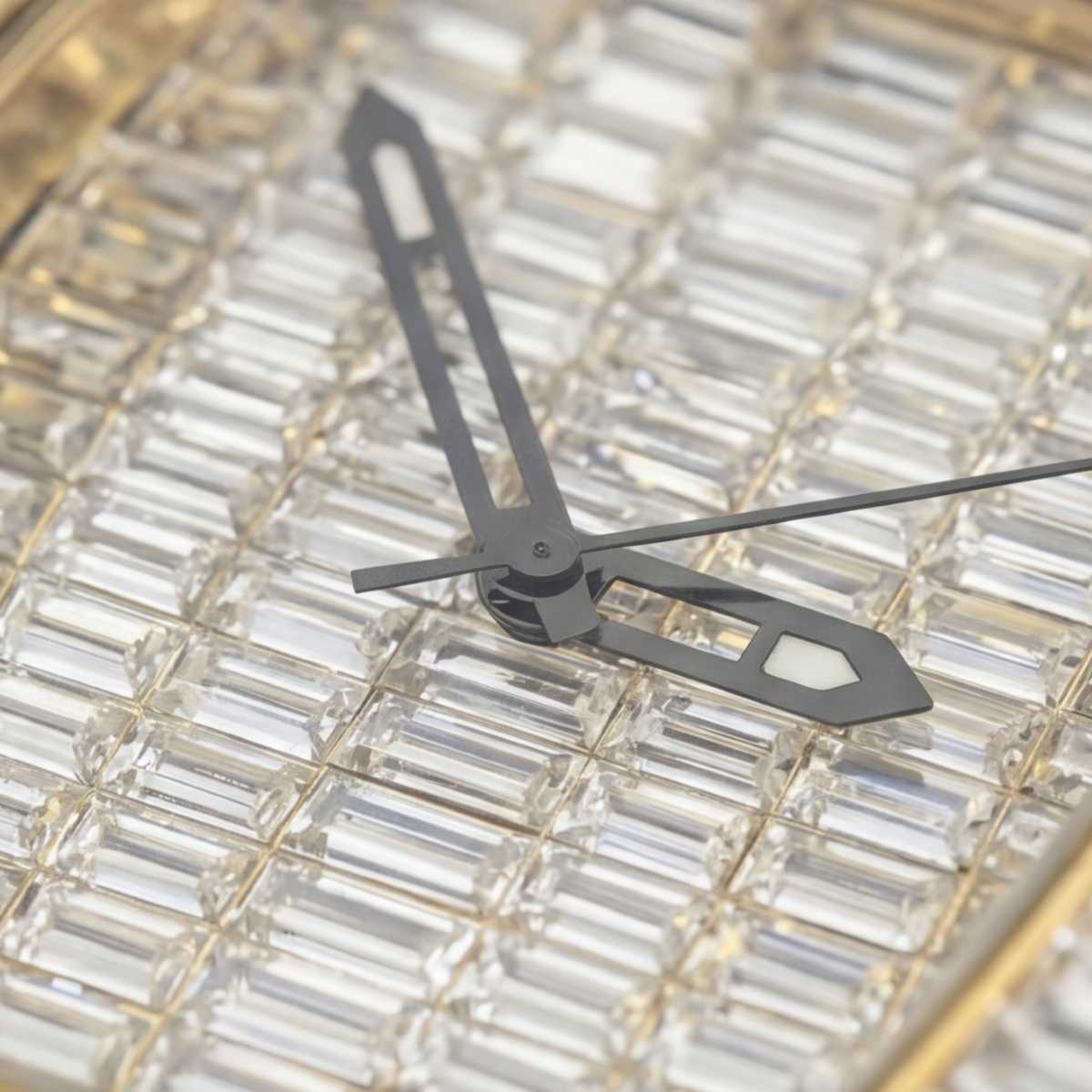 Trillionaire Watch 3 Gold — Orologio al quarzo da uomo tonneau con cristalli taglio baguette e cinturino in gomma