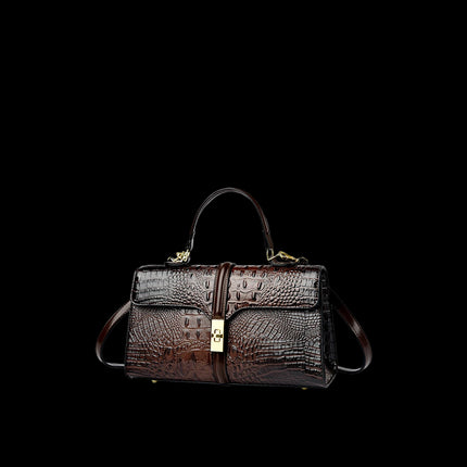 Vesper KA 36 Modernist — Top-Handle Shoulder Bag — Color=Brown