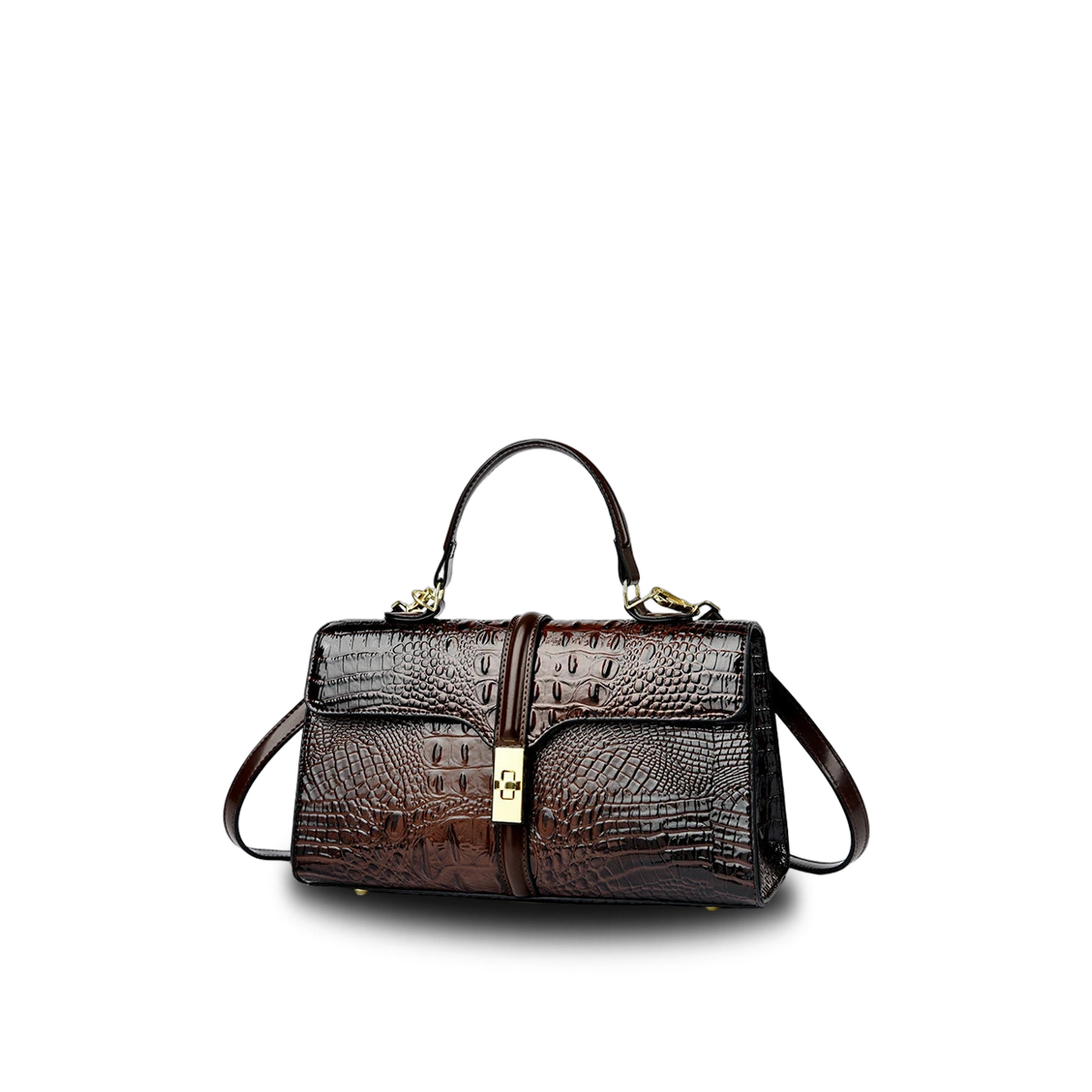 Vesper KA 36 Modernist — Top-Handle Shoulder Bag — Color=Brown