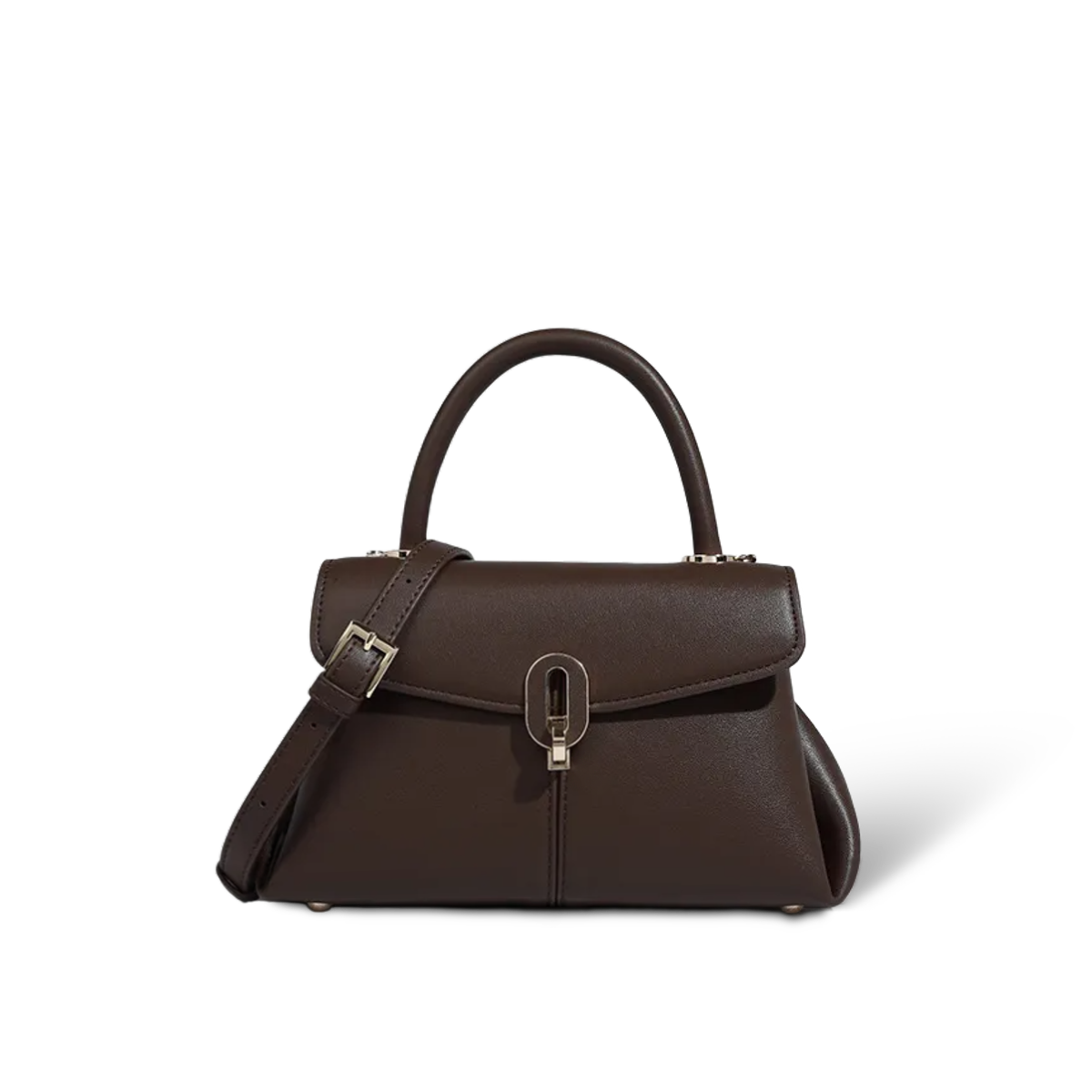 Aria SB — Top-Handle Crossbody — Color=Caramel Brown