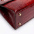 Crokky 2 Red — Borsa a mano in vera pelle con stampa coccodrillo e tracolla