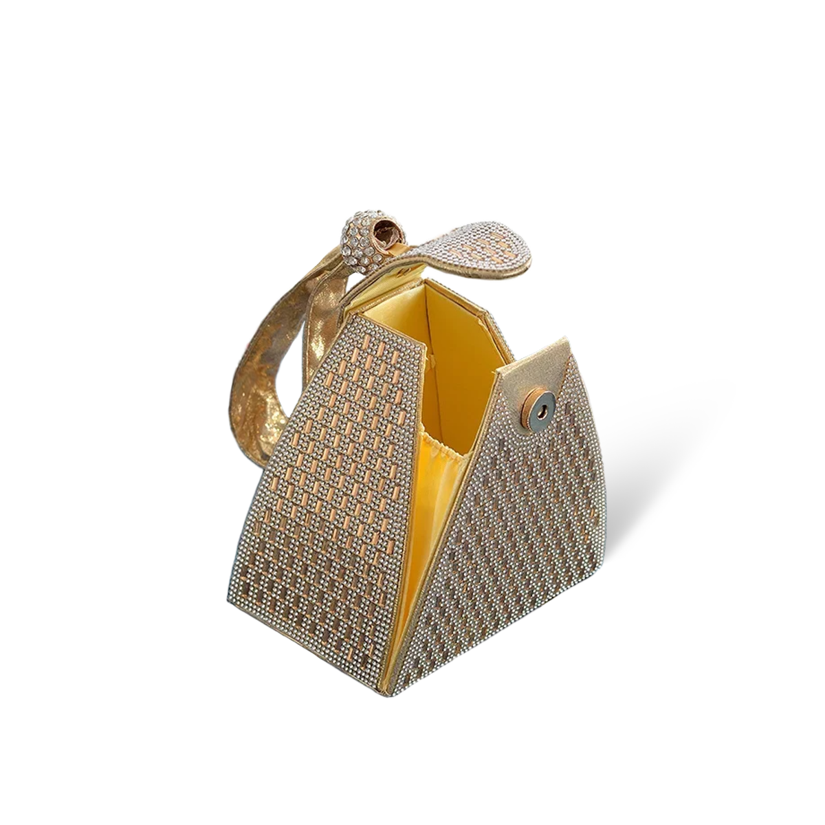 P7 Skyline G — Crystal Mesh Pyramid Top-Handle Clutch Bag — (nessuna)