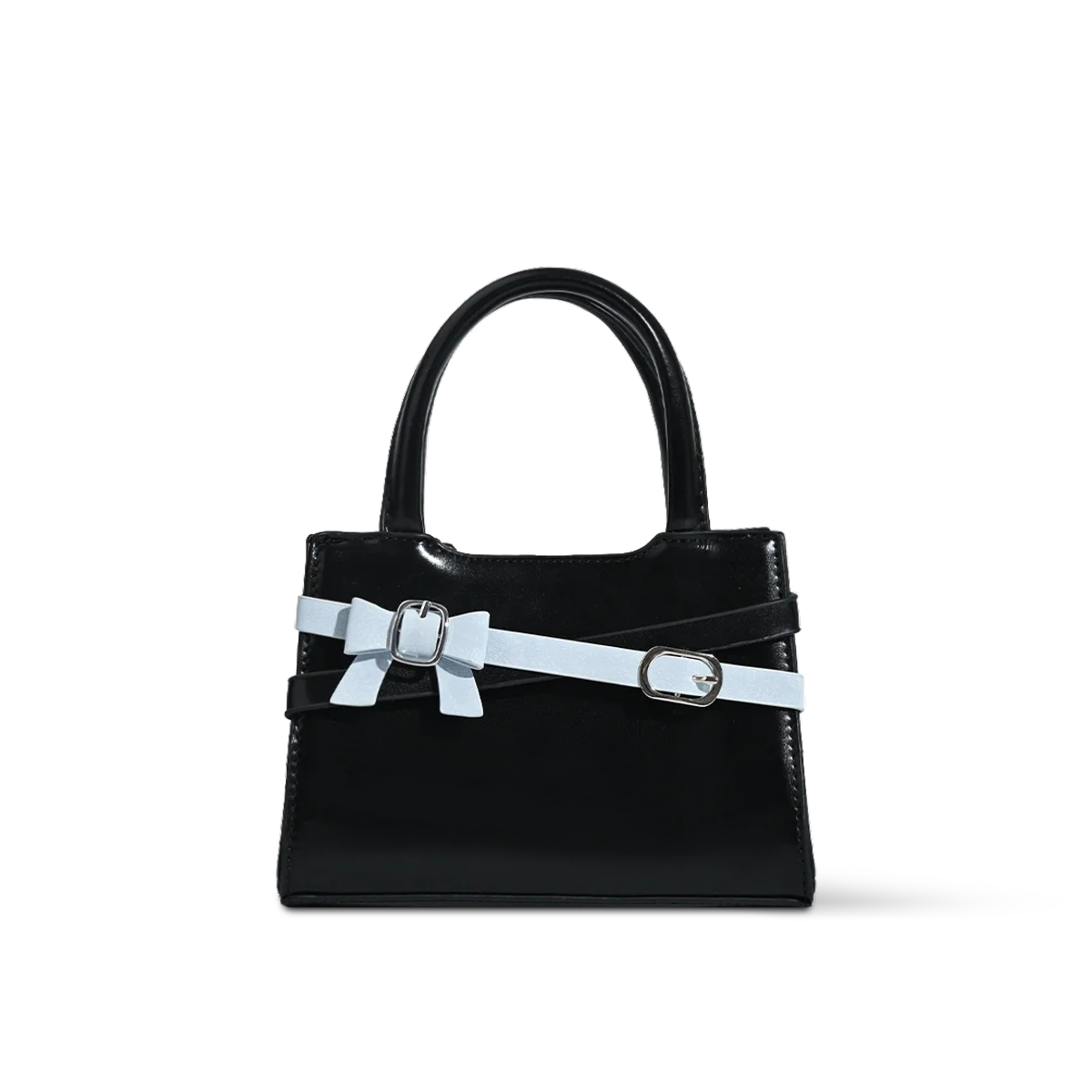 A 31 Midnight — Mini Square Top-Handle Crossbody Bag — Color=Black