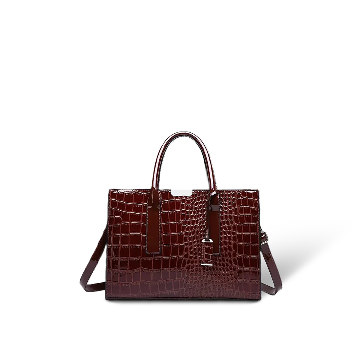 Monroe CR 34 City — Top-Handle Tote Bag — Color=Deep Brown