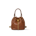 Prysm 1 Brown — Beuteltasche aus echtem Leder mit Kettenriemen