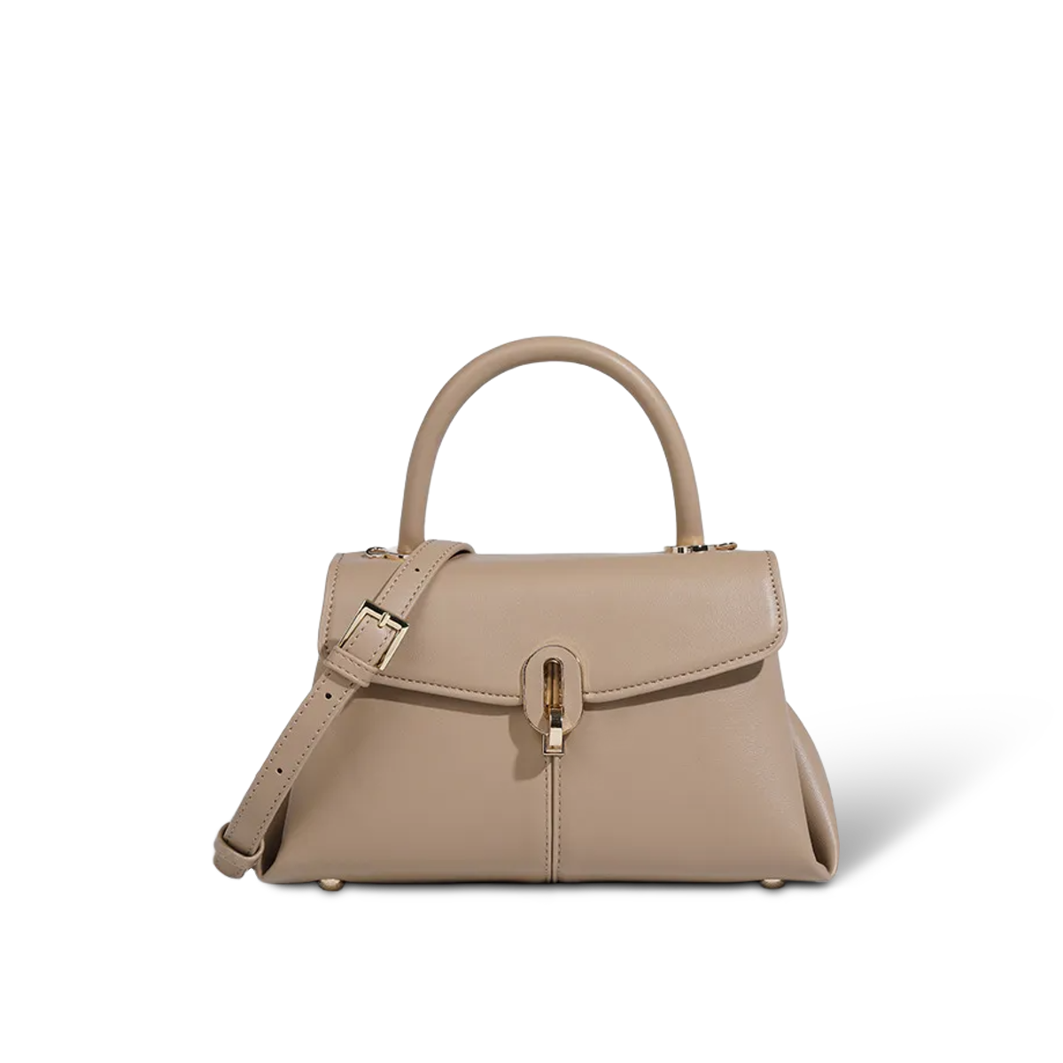 Aria SB — Top-Handle Crossbody — Color=Milk Tea