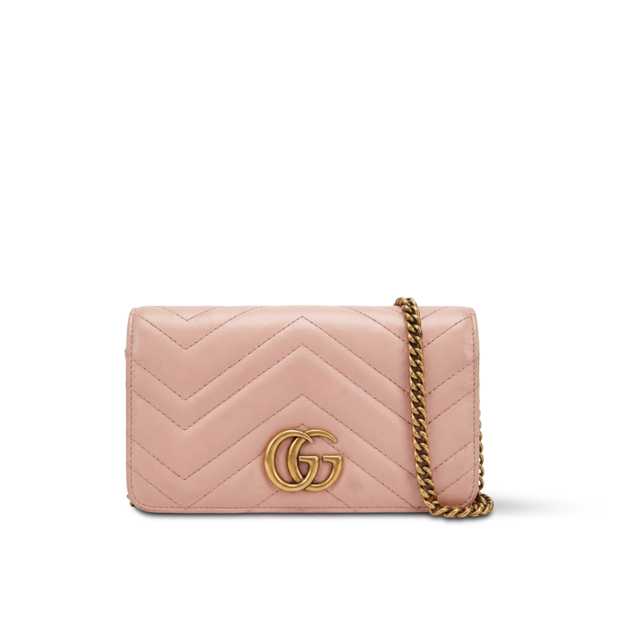 Clutch Gucci Marmont Pink — Original Pre-Loved