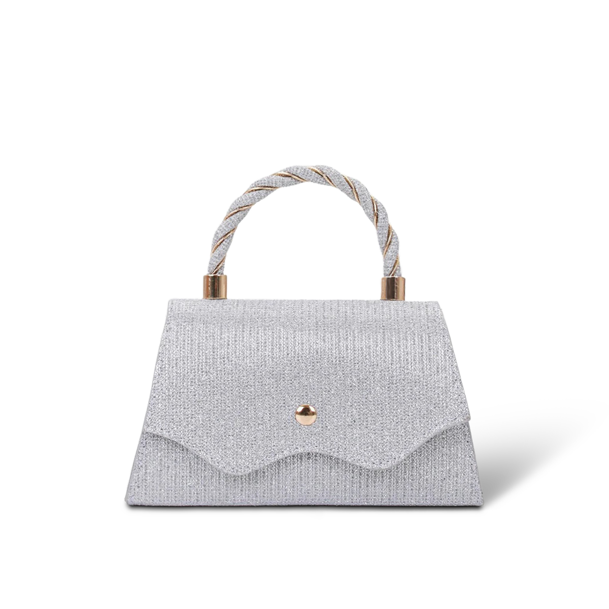 Riviera Mini 19 — Mini Top-Handle Crossbody Clutch — Color=Silver