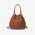Prysm 1 Brown — Genuine Leather Chain Strap Bucket Bag — (nessuna)