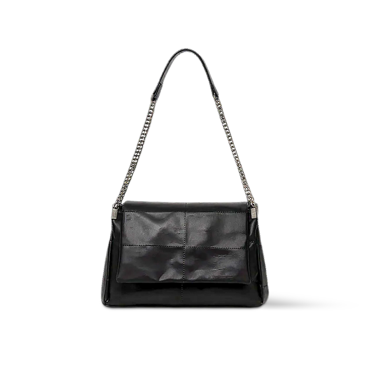 A Minimal 77 — Chain Shoulder Tote Bag — Color=Black