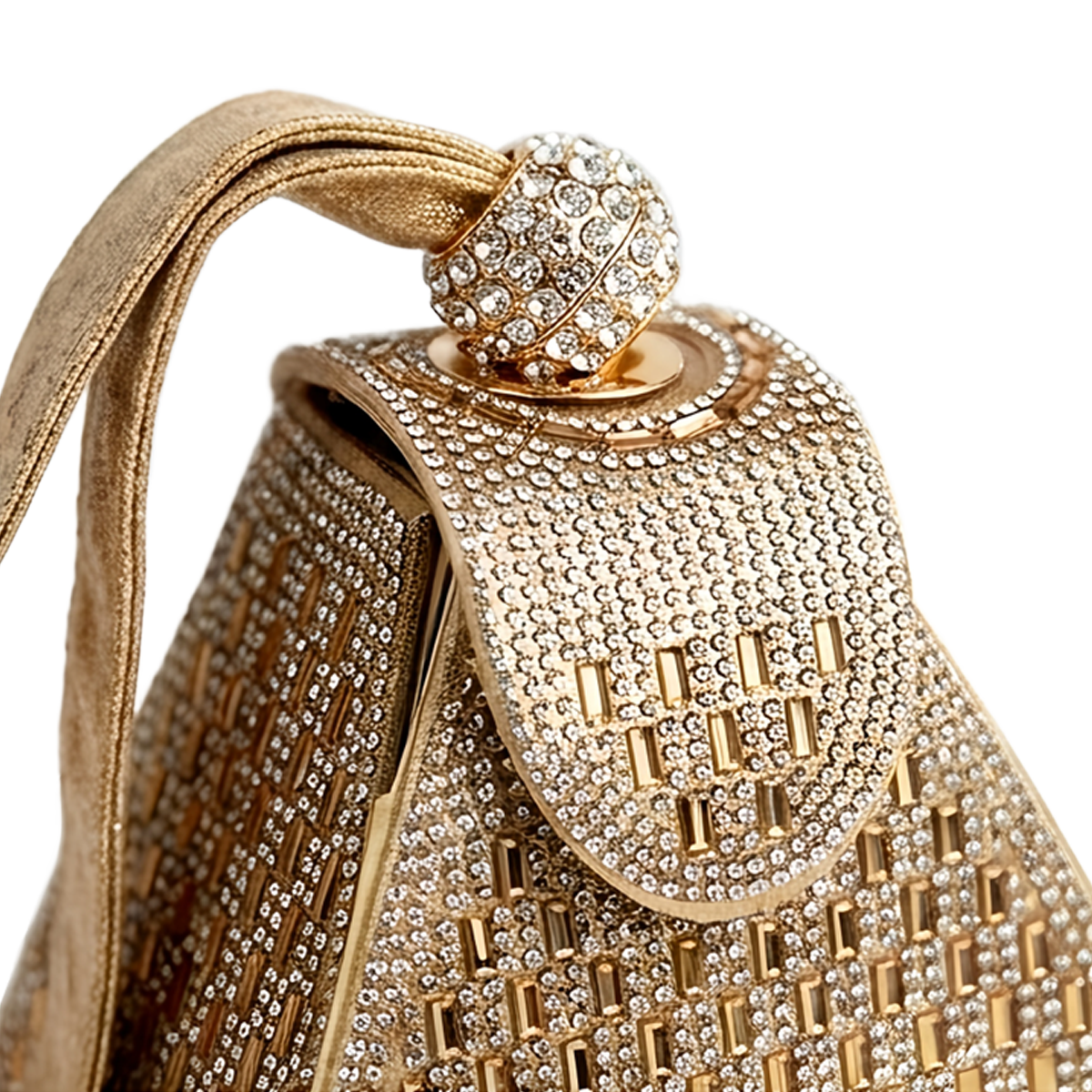 P7 Skyline G — Crystal Mesh Pyramid Top-Handle Clutch Bag — (nessuna)