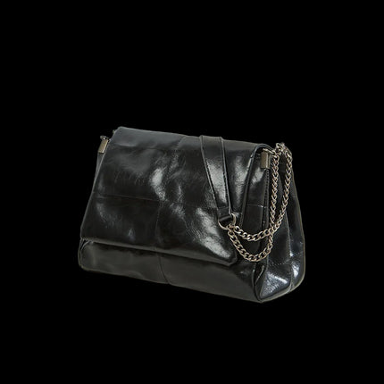 Aster PV Minimal 77 — Chain Shoulder Tote Bag — (nessuna)