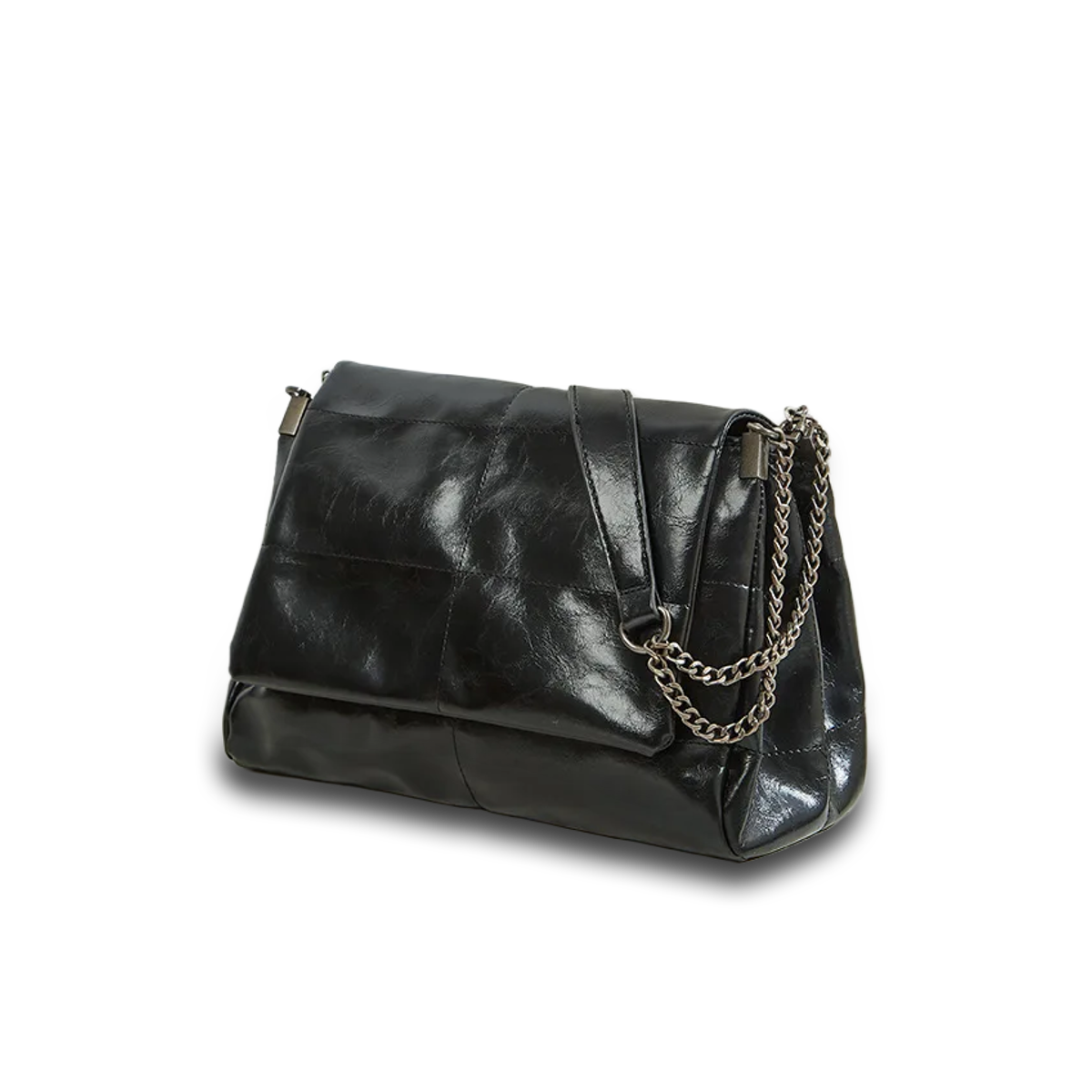 Aster PV Minimal 77 — Chain Shoulder Tote Bag — (nessuna)