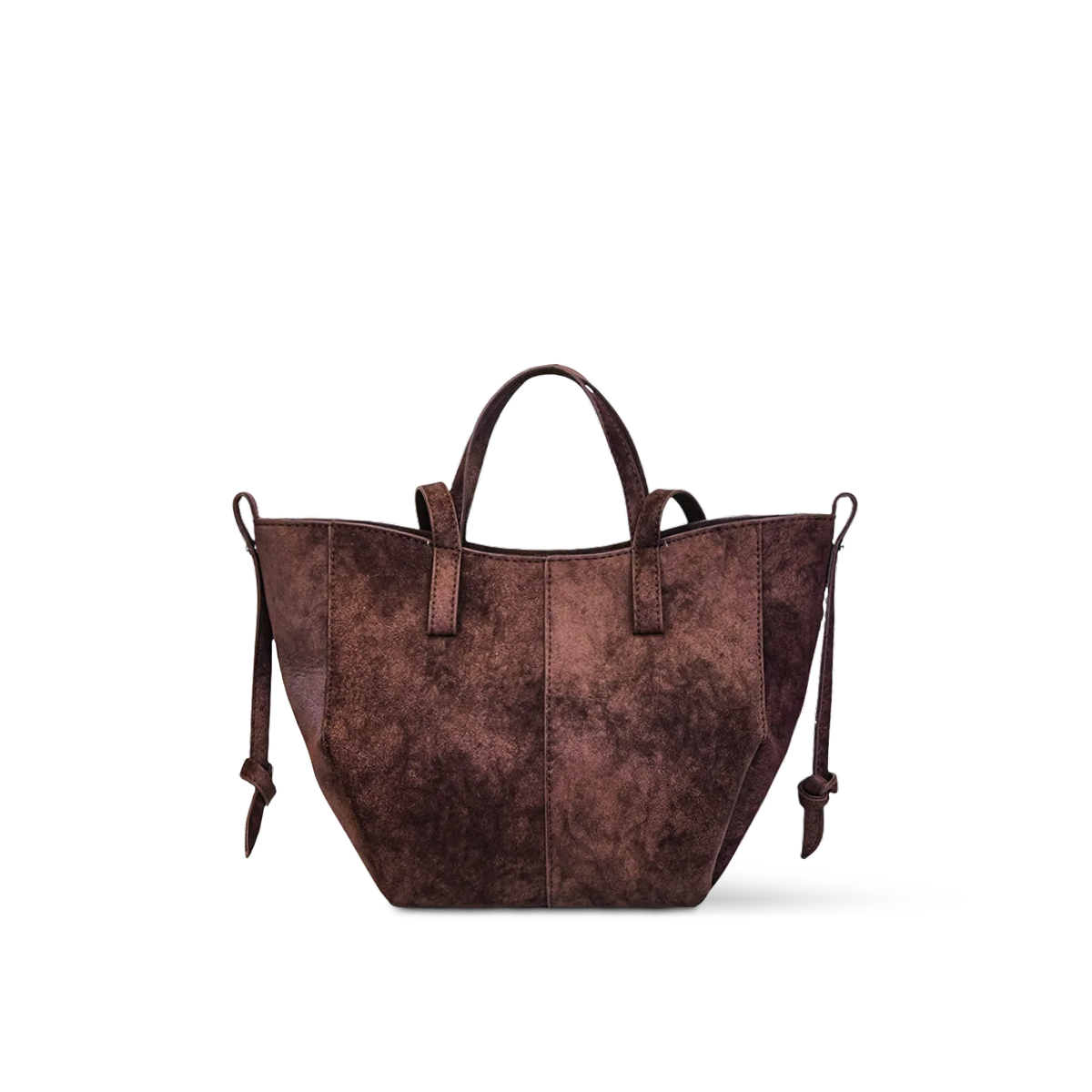 A78 Chocolate — Soft Slouchy Suede-Effect Tote Bag — Color=Brown