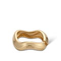 Aurelia Wave — Sculptural gold-tone cuff bracelet with fluid cutout