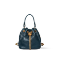 Prysm 1 Blue — Genuine Leather Chain Strap Bucket Bag