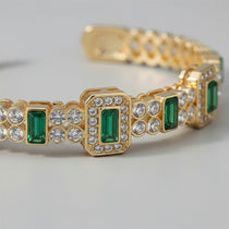 Yonis T — Emerald Cuff Bracelet