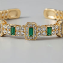 Yonis T — Emerald Cuff Bracelet