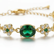 Crystalis H21 — Emerald Link Chain Bracelet