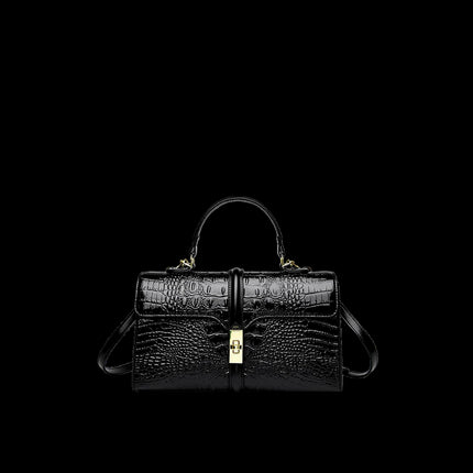 Vesper KA 36 Modernist — Top-Handle Shoulder Bag — Color=Black