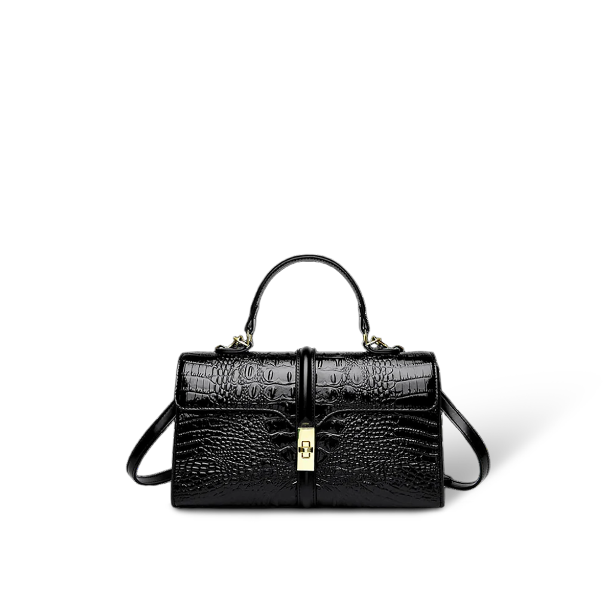Vesper KA 36 Modernist — Top-Handle Shoulder Bag — Color=Black