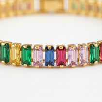 Crystalis B — 6mm Rainbow Pavé Tennis Bracelet — (nessuna)