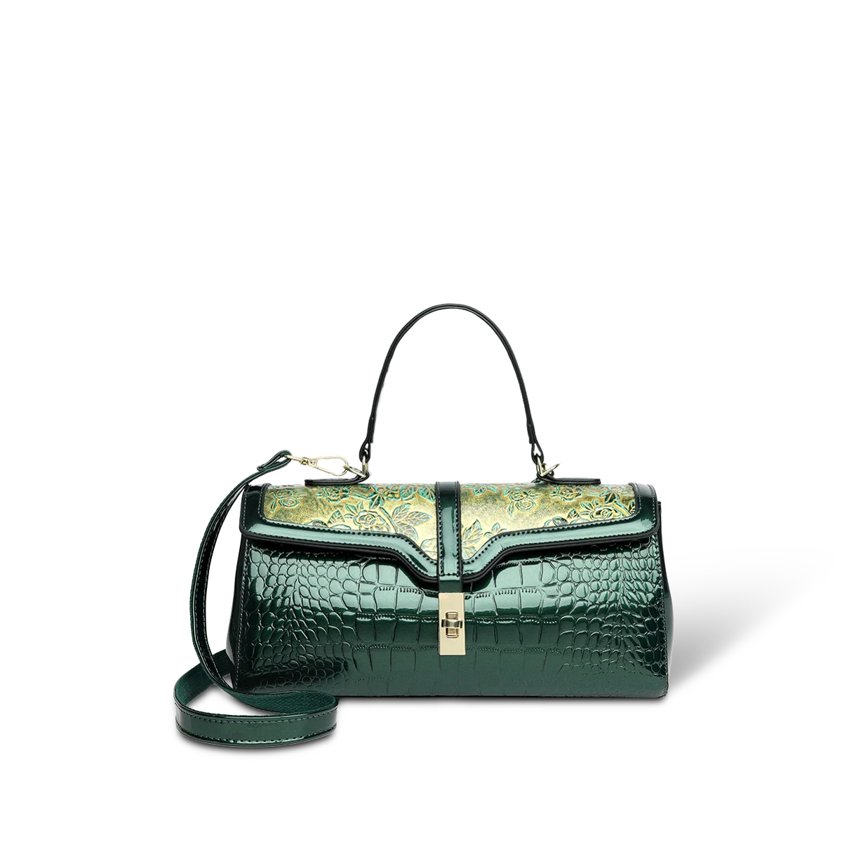 Seraphy XV 90 Cosmo — Top-Handle Crossbody Bag — Color=Green