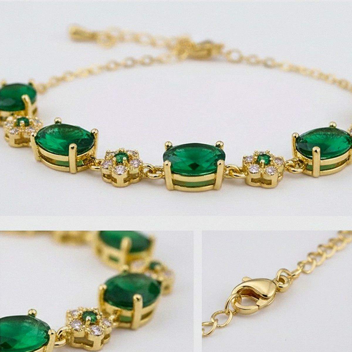 Crystalis H21 — Pulsera de Cristal Verde Esmeralda