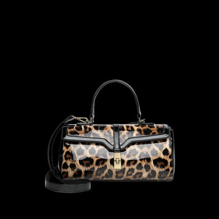 Seraphy XV 90 Cosmo — Top-Handle Crossbody Bag — Color=Leopard print