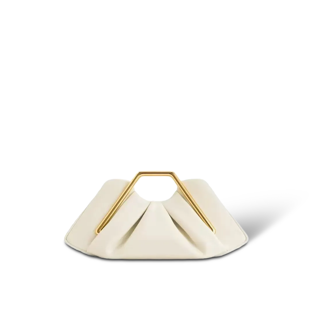 Oriane SVA Drift — Origami Fold Top-Handle Clutch — Color=Off-white