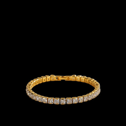 Vireve H1 — 5mm Pavé Tennis Bracelet — Color=5MM Gold 18CM