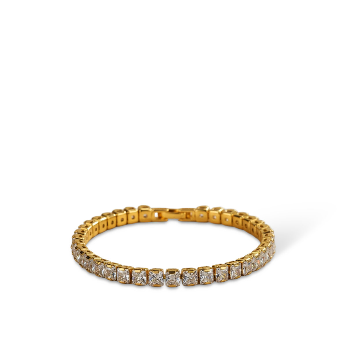 Vireve H1 — 5mm Pavé Tennis Bracelet — Color=5MM Gold 18CM