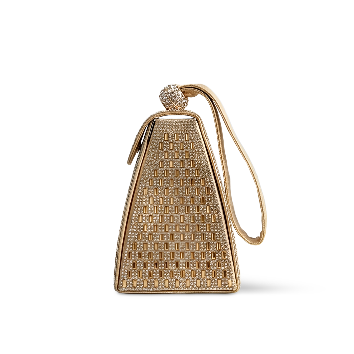 P7 Skyline G — Crystal Mesh Pyramid Top-Handle Clutch Bag — (nessuna)