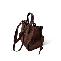 A78 Chocolate — Soft Slouchy Suede-Effect Tote Bag — (nessuna)